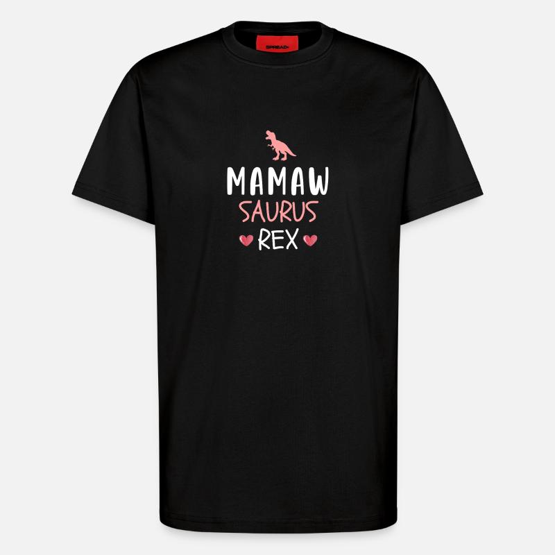 Mamawsaurus Rex Niedliche Mamaw Dinosaurier-Oma Mutter - T-Shirt - made by SPREAD - SOLID BLACK