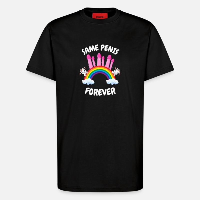 Same Penis Forever Bride - T-Shirt - made by SPREAD - SOLID BLACK