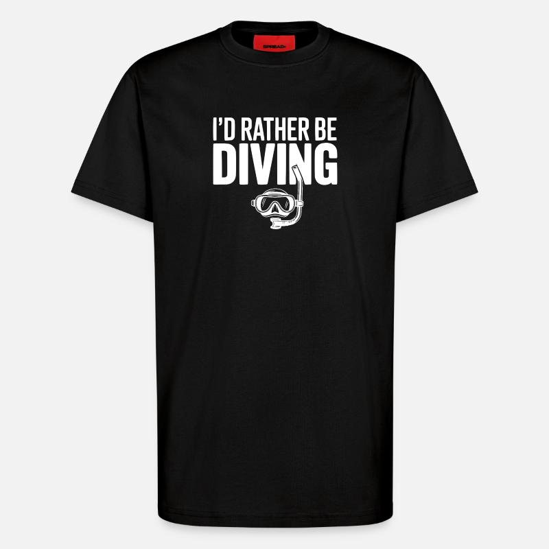 I'd Rather Be Diving - T-Shirt - made by SPREAD - SOLID BLACK