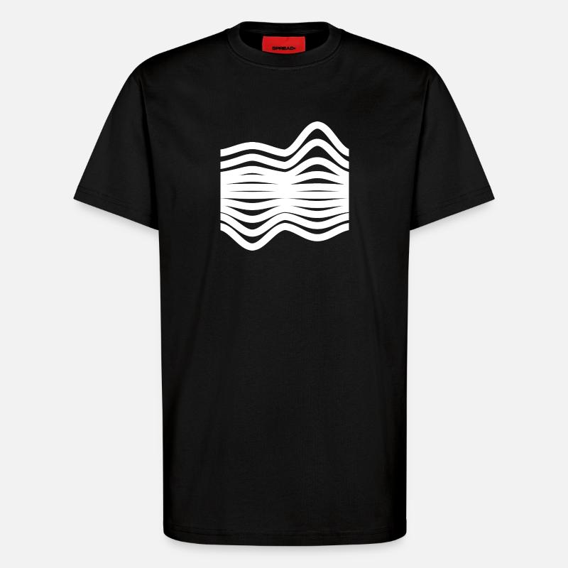 Waves Pattern - T-Shirt - made by SPREAD - SOLID BLACK