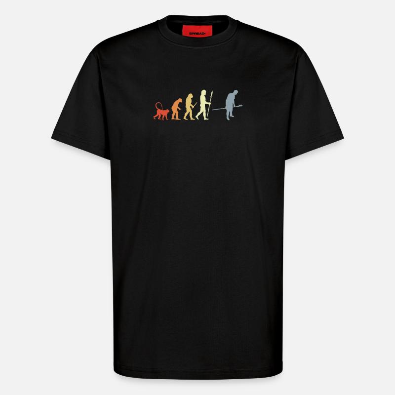 Baker Evolution Retro Look - T-Shirt - made by SPREAD - SOLID BLACK