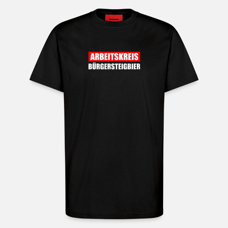 Arbeitskreis Bürgersteigbier Ortskontrollfahrt OKF - T-Shirt - made by SPREAD - SOLID BLACK