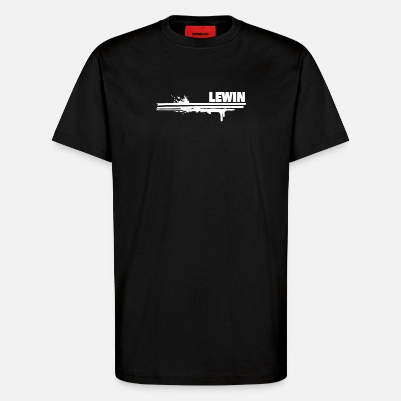 Gift for Lewin - T-Shirt - made by SPREAD - SOLID BLACK