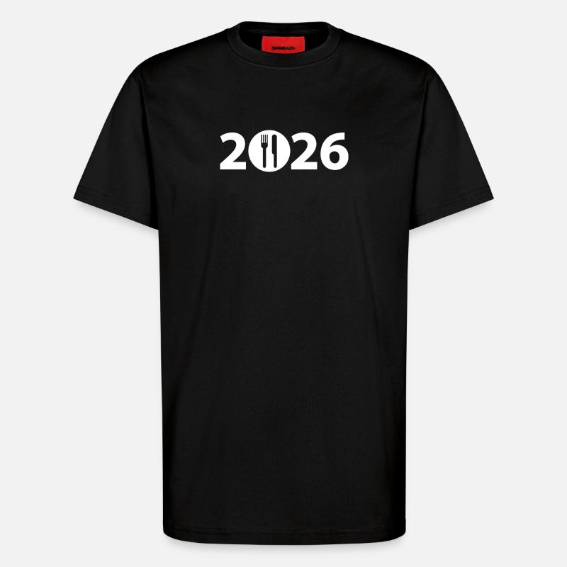 Chef 2026, Chef 2026, Restaurant 2026 - T-shirt bio décontracté fabriqué en UE - SOLID BLACK