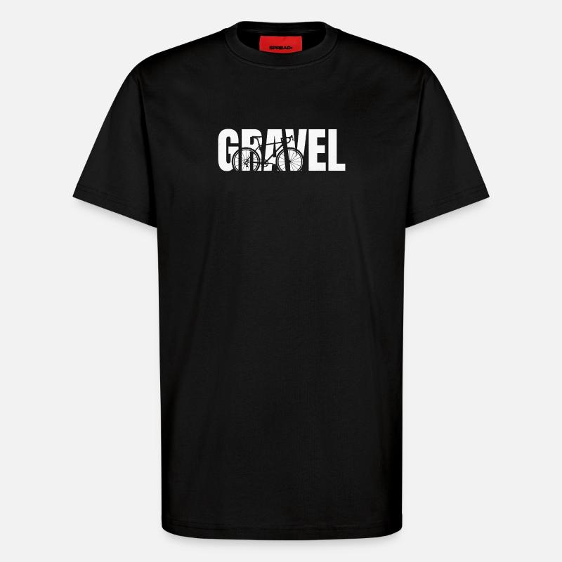 Typographie du gravier - T-shirt bio décontracté fabriqué en UE - SOLID BLACK