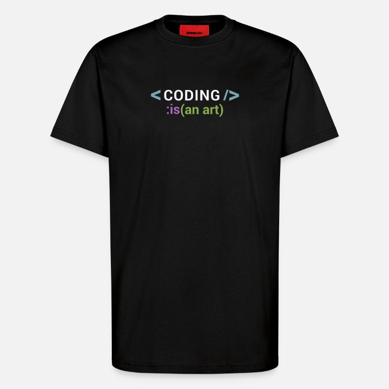 Programmieren ist eine Kunst - T-Shirt - made by SPREAD - SOLID BLACK