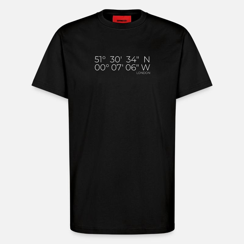 coordinates London - T-Shirt - made by SPREAD - SOLID BLACK