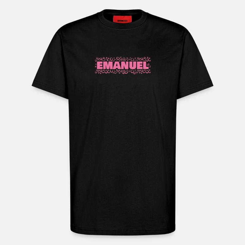 Geschenkidee Emanuel - T-Shirt - made by SPREAD - SOLID BLACK