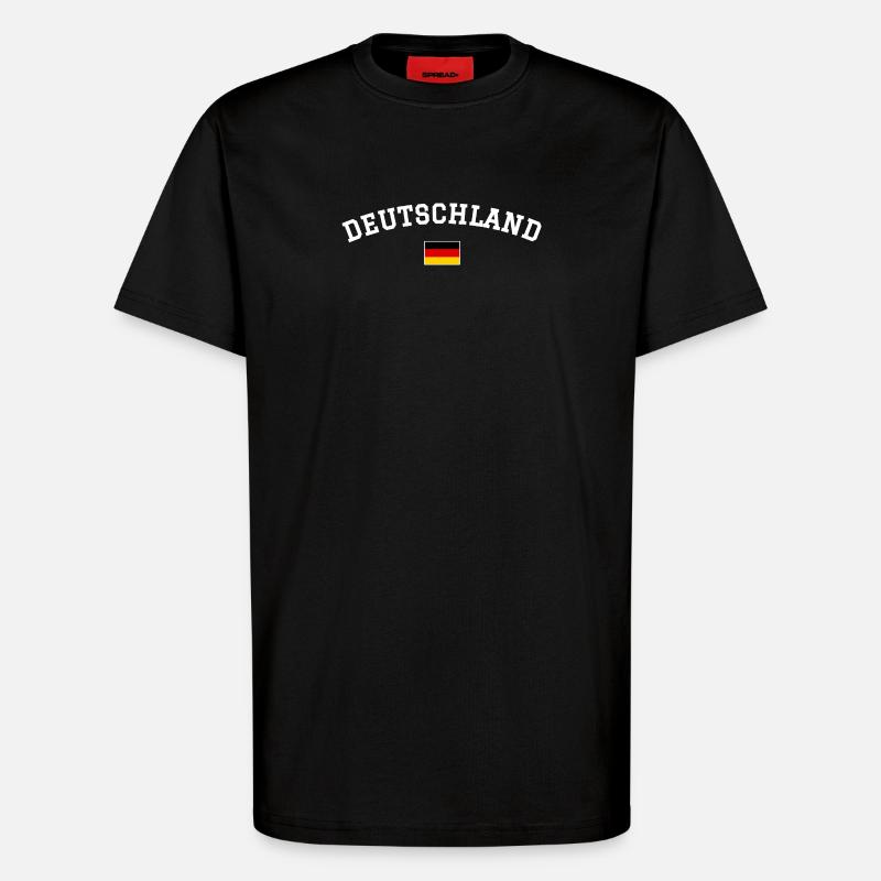 Germany Flag Minimum - T-Shirt - made by SPREAD - SOLID BLACK