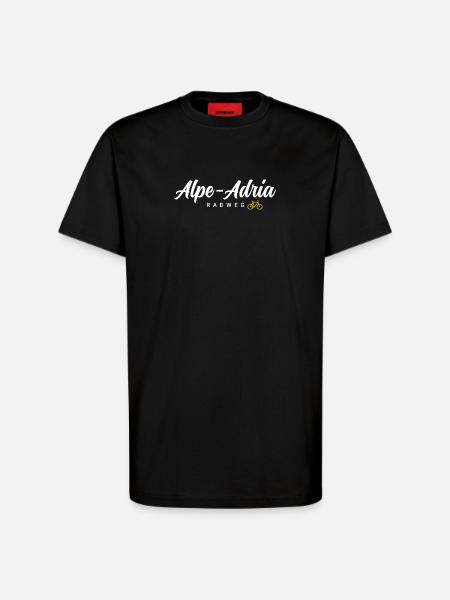 Alpe Adria Cycle Path - T-Shirt - made by SPREAD - SOLID BLACK