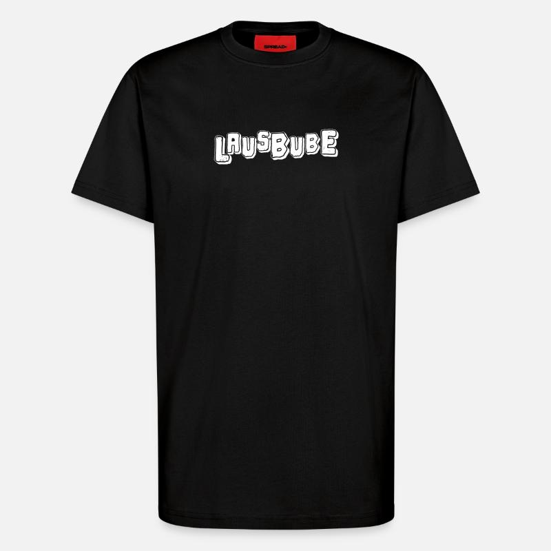 Lausbube in weiss - T-Shirt - made by SPREAD - SOLID BLACK