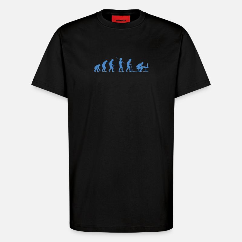 Programmer Evolution Computer Scientist Developer - T-Shirt - made by SPREAD - SOLID BLACK