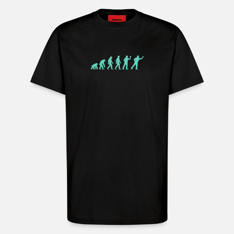 Advanced evolutionary silhouette - T-Shirt - made by SPREAD - SOLID BLACK