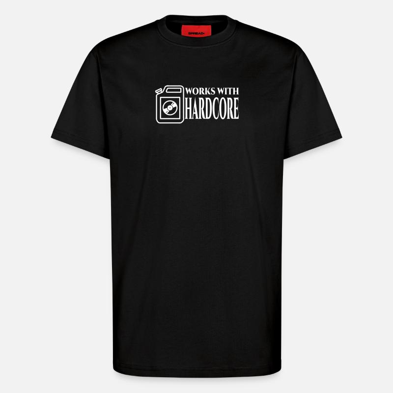 Hardcore- - T-Shirt - made by SPREAD - SOLID BLACK