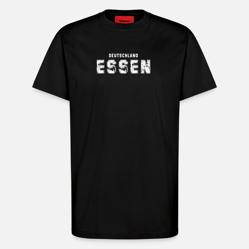 Deutscher Querformatdruck - T-Shirt - made by SPREAD - SOLID BLACK