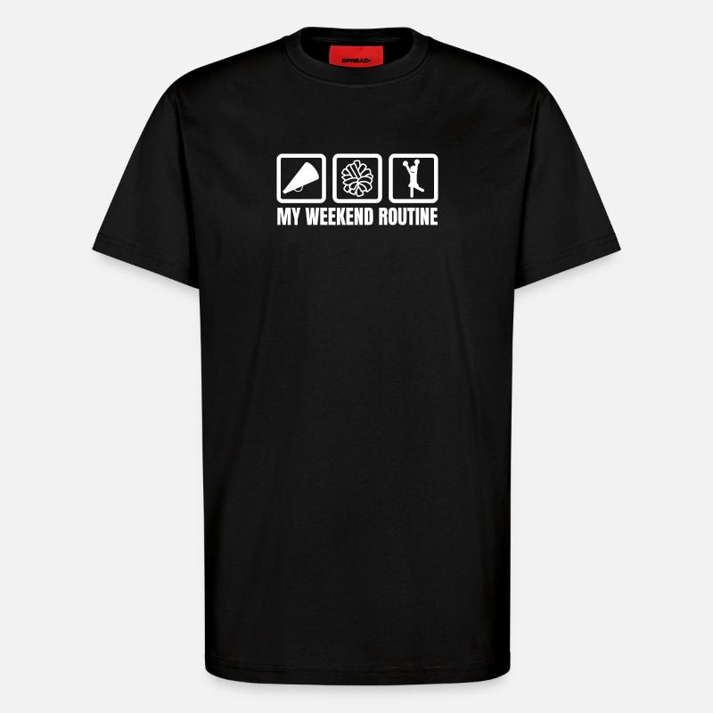 My Weekend Routine - T-Shirt - made by SPREAD - SOLID BLACK