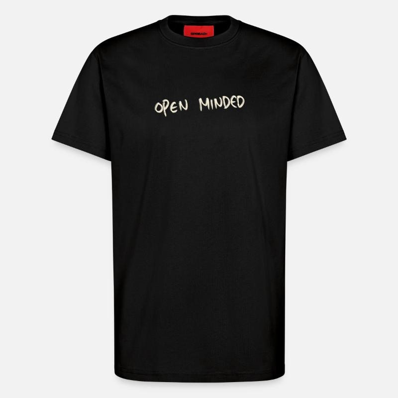 Open minded - T-Shirt - made by SPREAD - SOLID BLACK