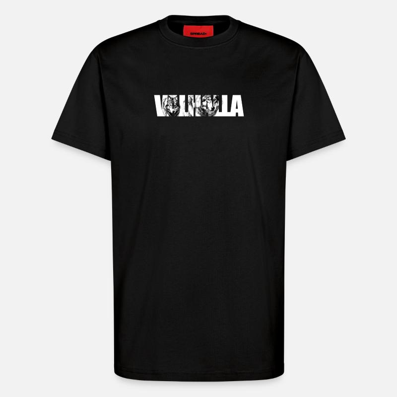 Wolfsruf Typografie - T-Shirt - made by SPREAD - SOLID BLACK