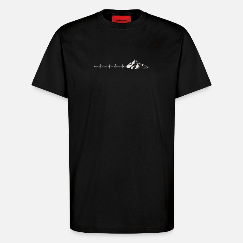 Mountain Pulse Adventure Tee - T-Shirt - made by SPREAD - SOLID BLACK