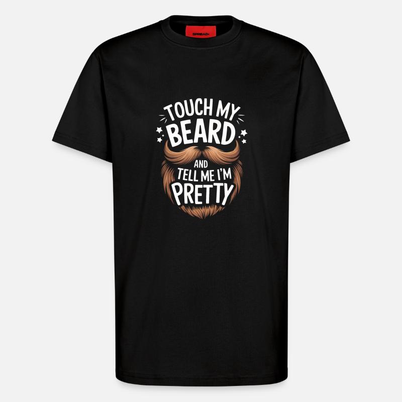 Bart Schnurrbart Bärtige Männer - T-Shirt - made by SPREAD - SOLID BLACK