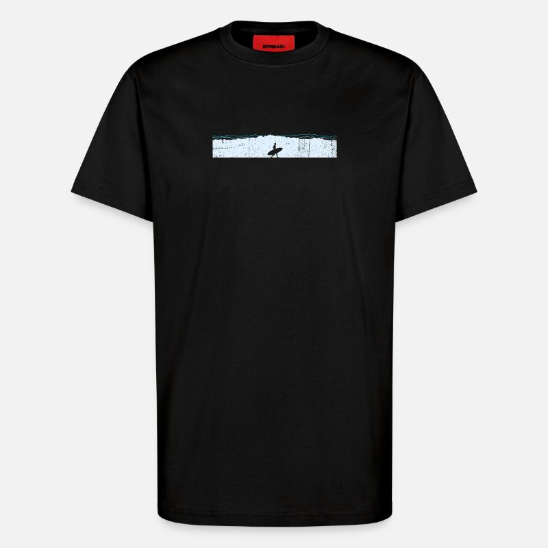 Große Welle - T-Shirt - made by SPREAD - SOLID BLACK
