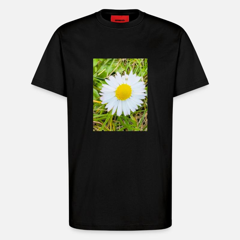 Sonniges Gänseblümchen - T-Shirt - made by SPREAD - SOLID BLACK