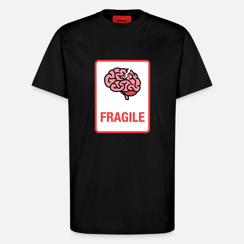 Zerbrechlich - T-Shirt - made by SPREAD - SOLID BLACK