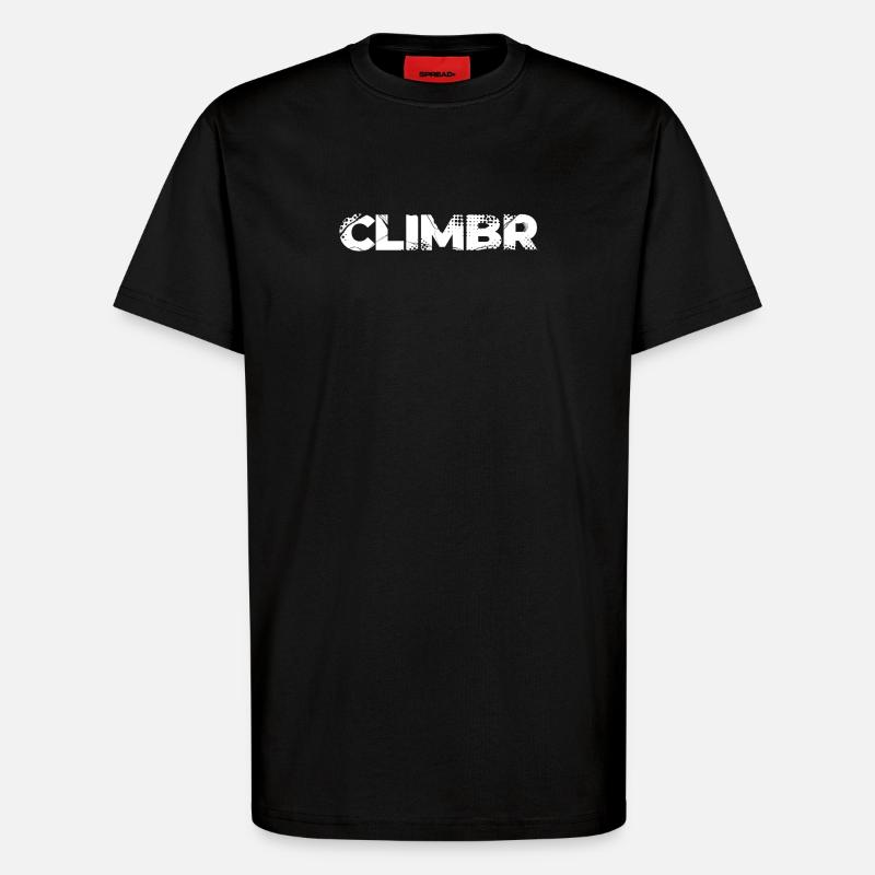 CLIMBR: Ein Design für Kletterer - T-Shirt - made by SPREAD - SOLID BLACK