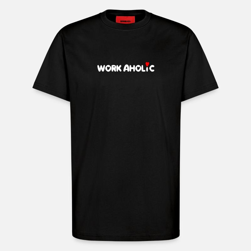 worker workaholic travailler - T-shirt bio décontracté fabriqué en UE - SOLID BLACK