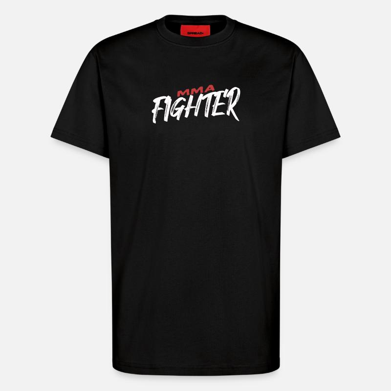 MMA Fighter Power Statement - T-Shirt - made by SPREAD - SOLID BLACK