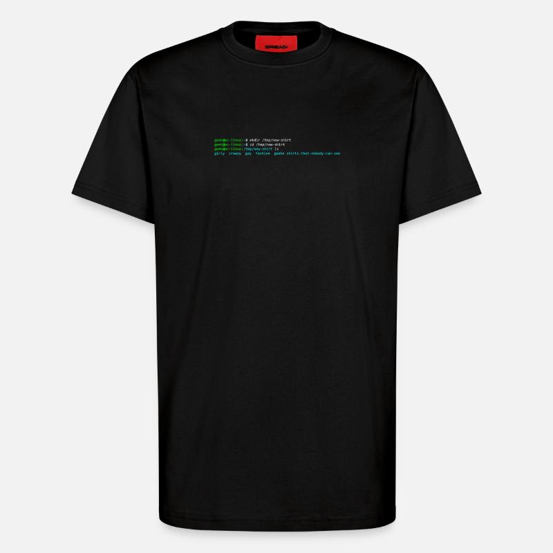 terminal linux - T-shirt bio décontracté fabriqué en UE - SOLID BLACK