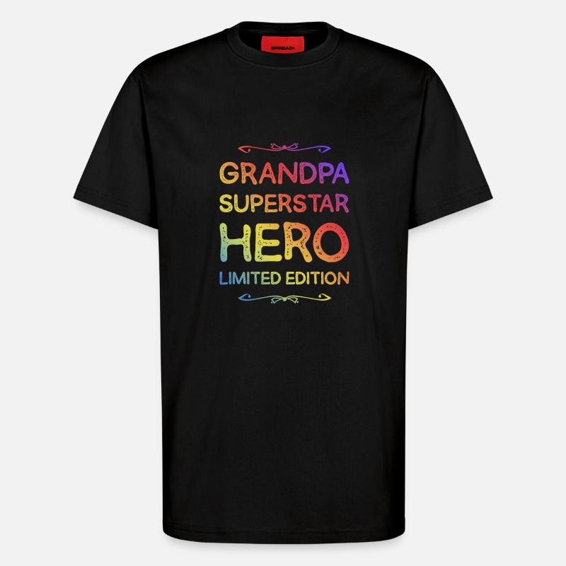 Bester Opa Held Spruch - T-Shirt - made by SPREAD - SOLID BLACK