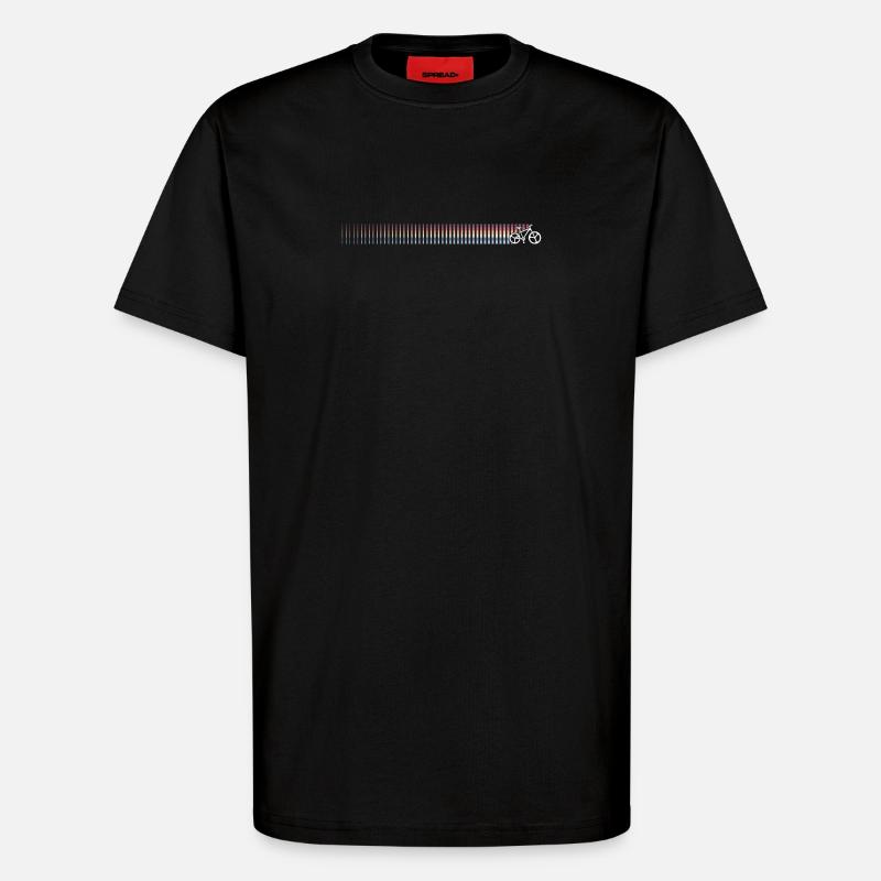 Gradient Barcode Sonnenuntergang - T-Shirt - made by SPREAD - SOLID BLACK