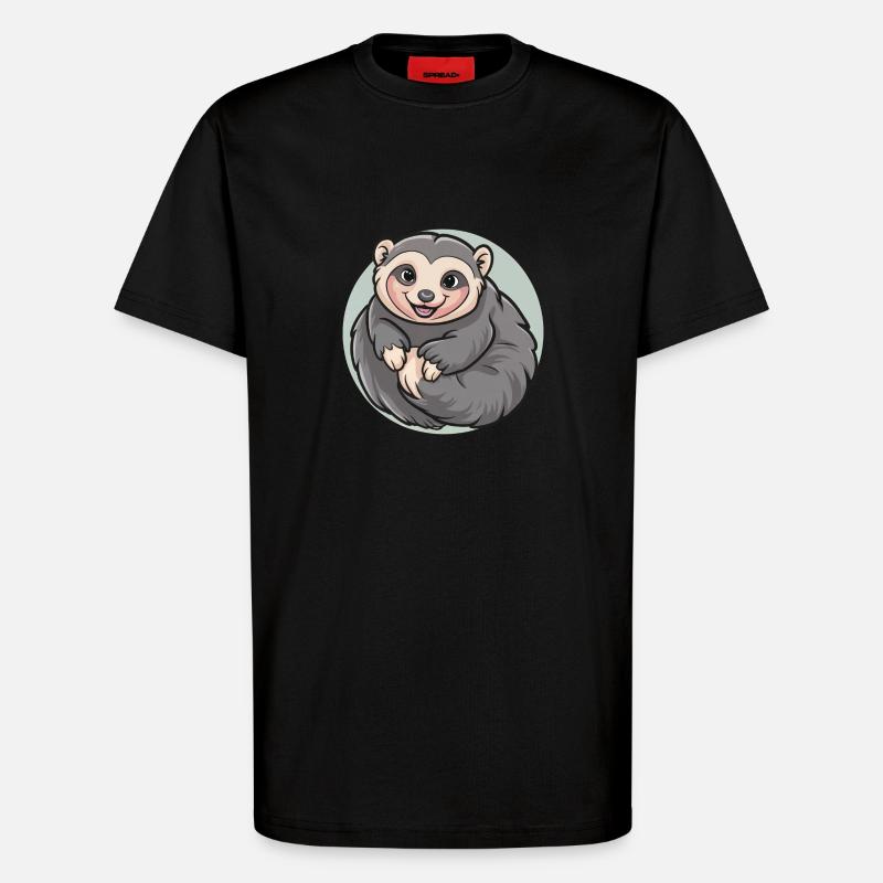 Langsame Loris - T-Shirt - made by SPREAD - SOLID BLACK