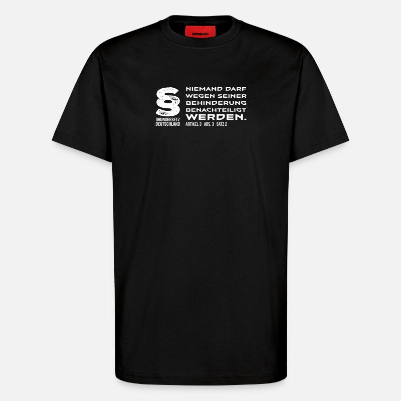 Antidiskriminierung Botschaft - T-Shirt - made by SPREAD - SOLID BLACK