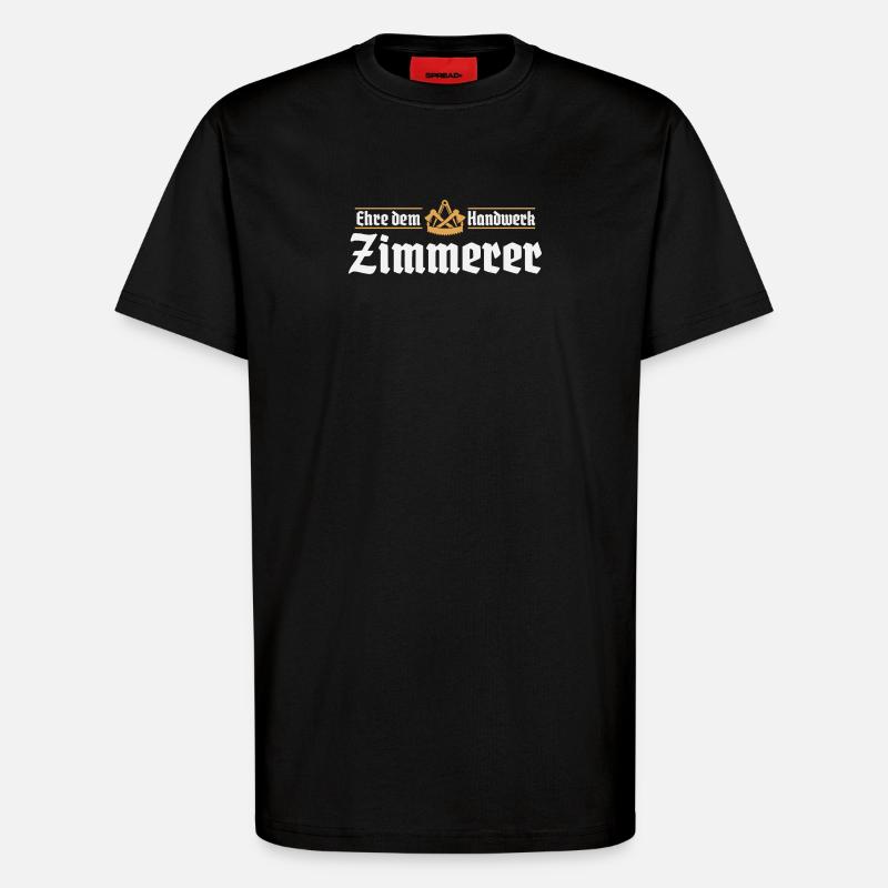 Carpenter craft carpenter guild sign - T-Shirt - made by SPREAD - SOLID BLACK