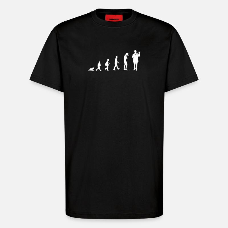 Évolution du bébé au médecin - T-shirt bio décontracté fabriqué en UE - SOLID BLACK