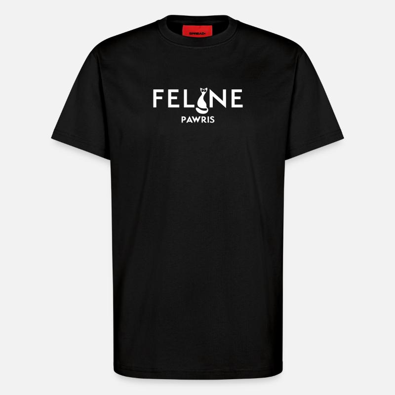Katze(dunkel) - T-Shirt - made by SPREAD - SOLID BLACK