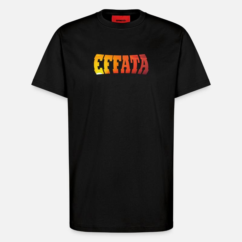 EFFATA - T-Shirt - made by SPREAD - SOLID BLACK