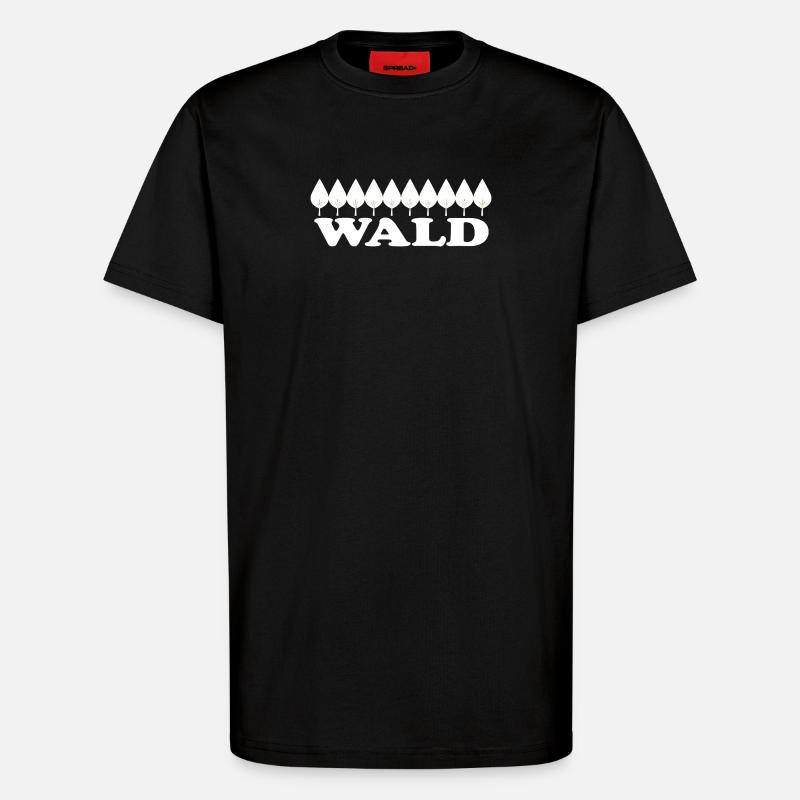 WALD - T-Shirt - made by SPREAD - SOLID BLACK