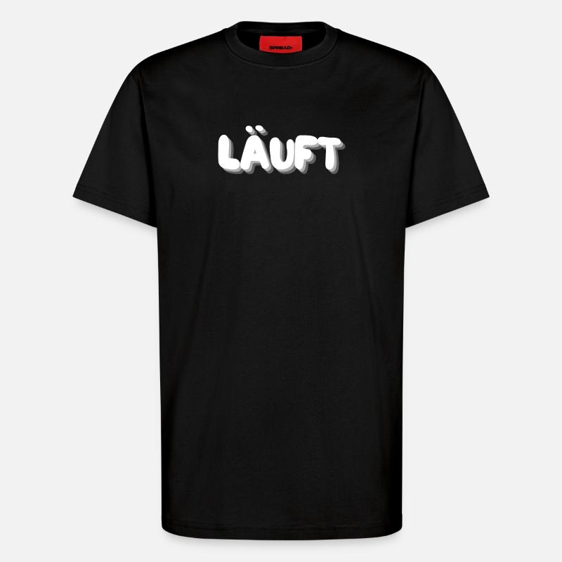 läuft - T-Shirt - made by SPREAD - SOLID BLACK