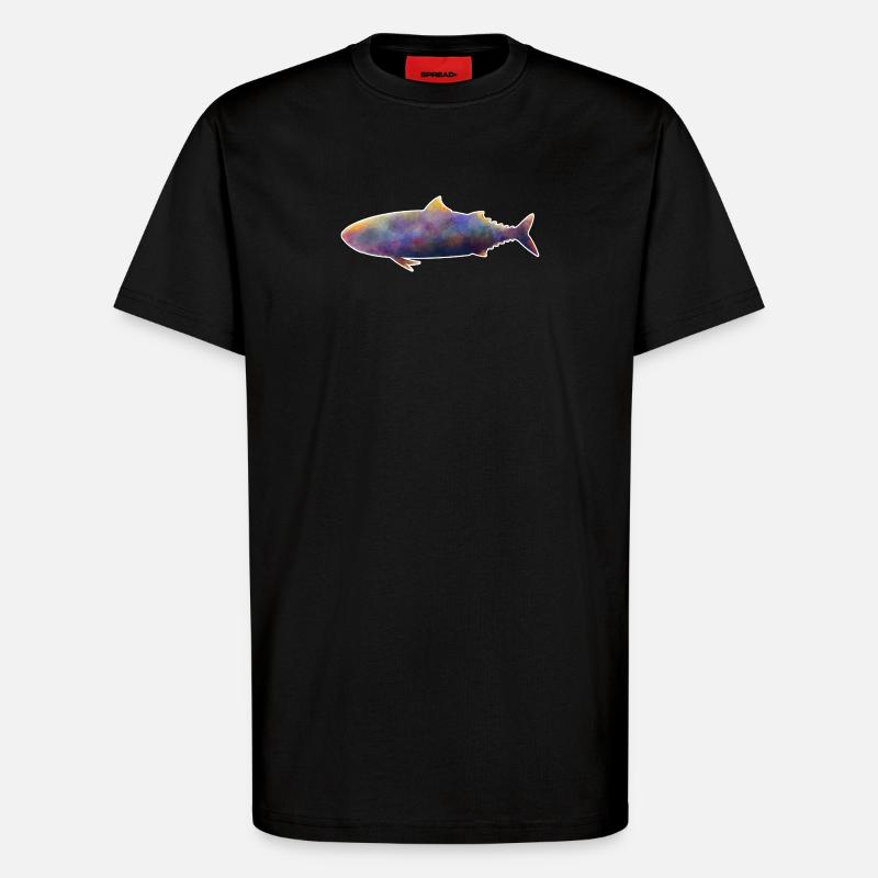 Mackerel.1 - T-Shirt - made by SPREAD - SOLID BLACK