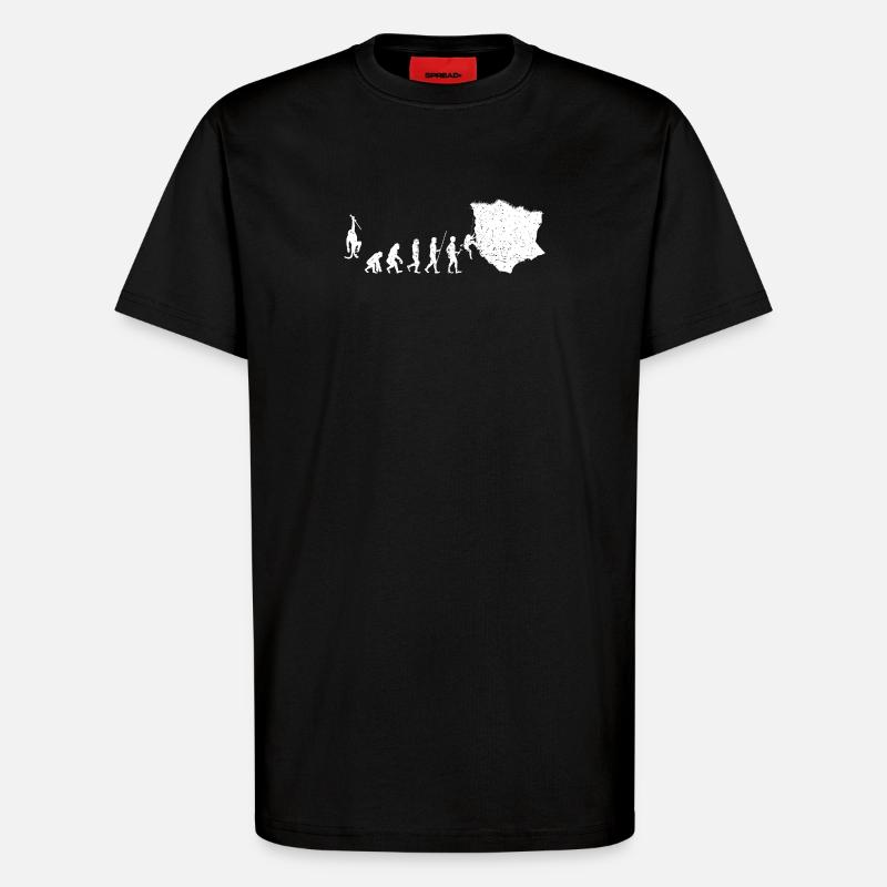 Evolution zur Abenteuer-Silhouette - T-Shirt - made by SPREAD - SOLID BLACK
