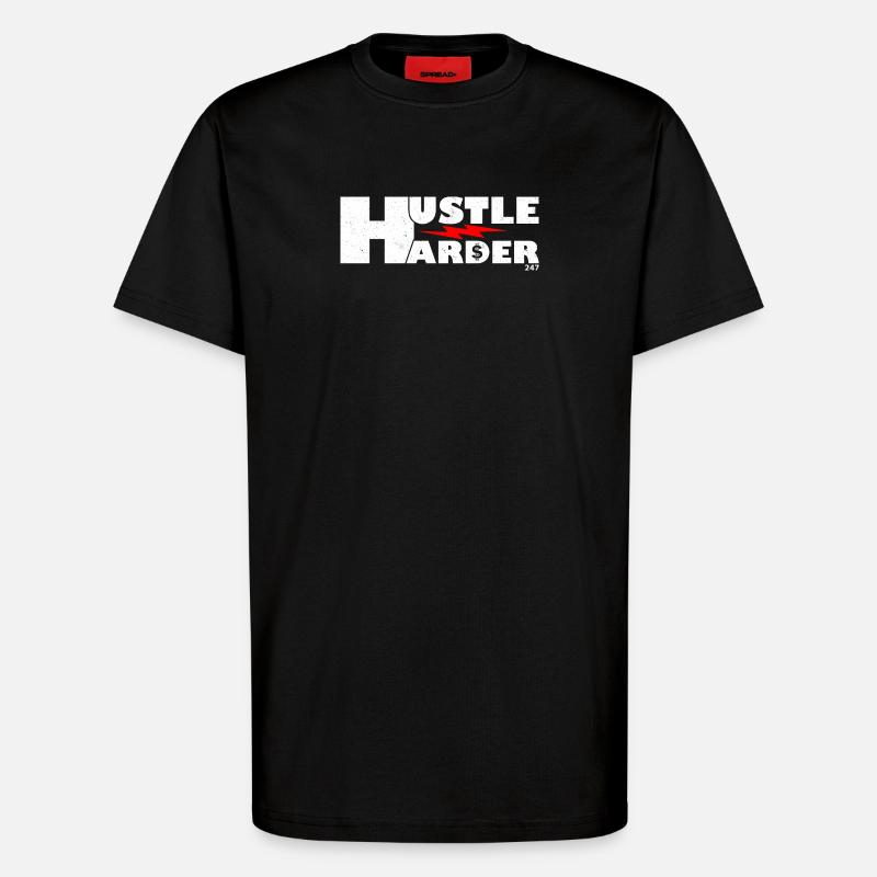 Conception graphique dynamique Bold Lightning - T-shirt bio décontracté fabriqué en UE - SOLID BLACK