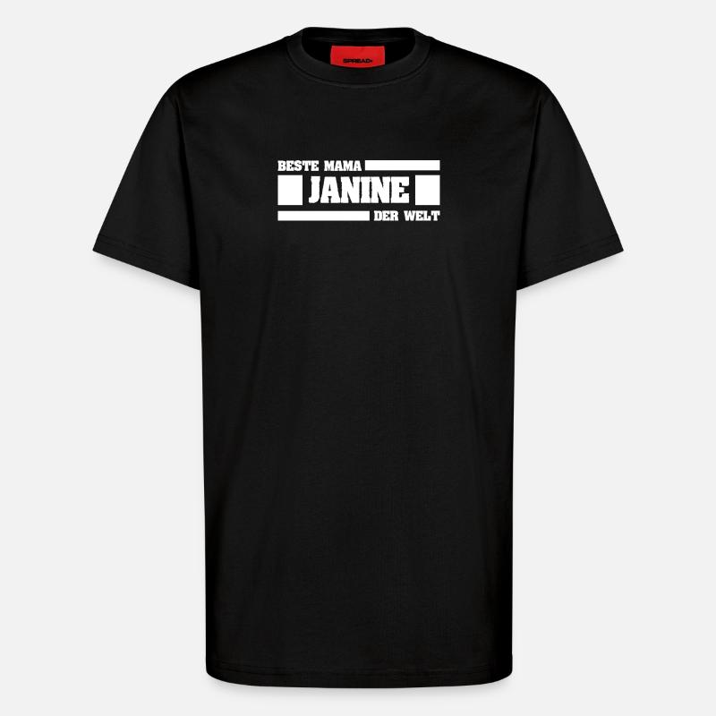 Mutter Janine - T-Shirt - made by SPREAD - SOLID BLACK