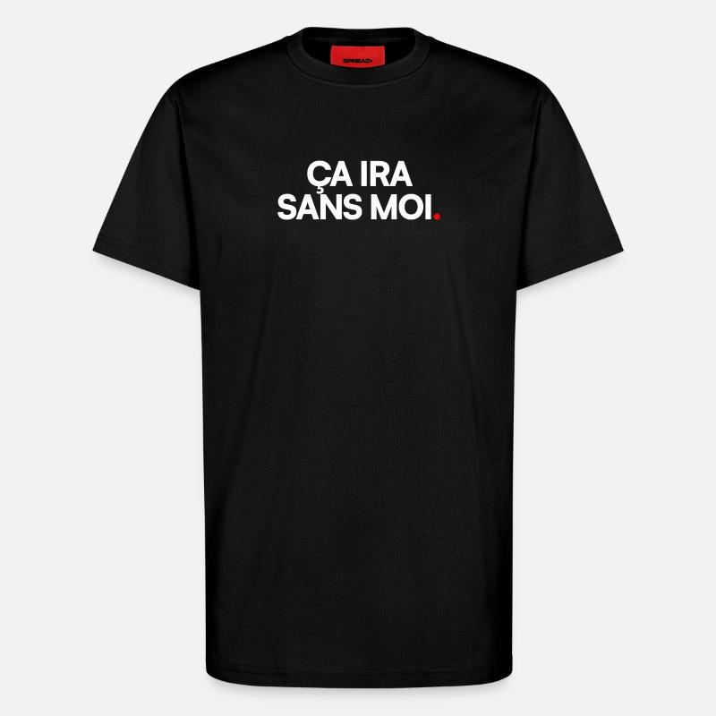 Ça ira sans moi - T-shirt bio décontracté fabriqué en UE - SOLID BLACK