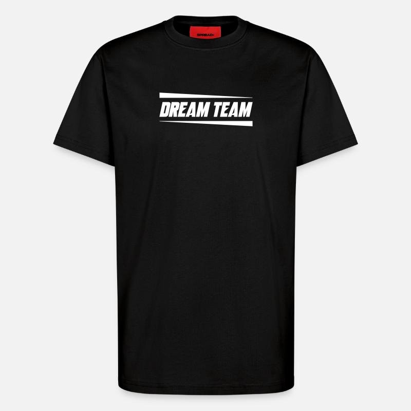 Équipe de rêve Mannschaft - T-shirt bio décontracté fabriqué en UE - SOLID BLACK