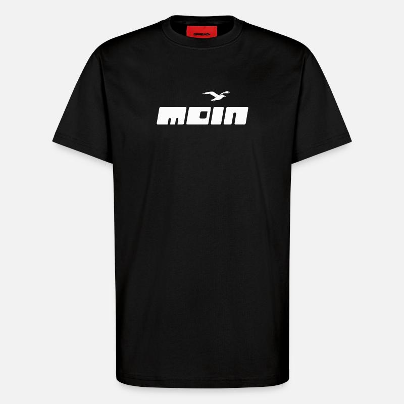 Modernes Moin | Möwe - T-Shirt - made by SPREAD - SOLID BLACK