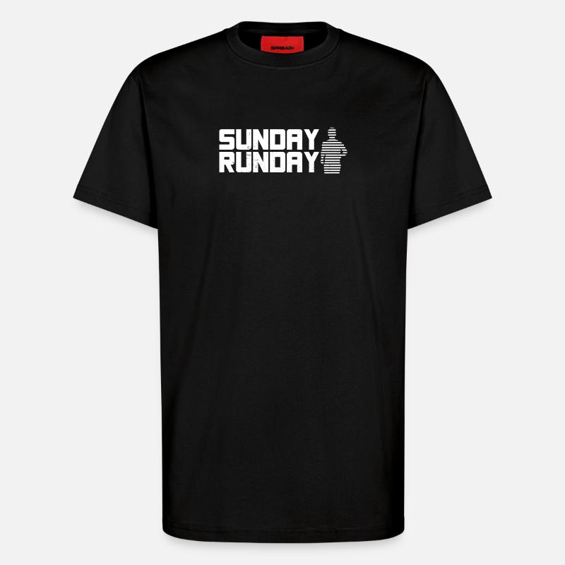 Course dominicale du marathon - T-shirt bio décontracté fabriqué en UE - SOLID BLACK