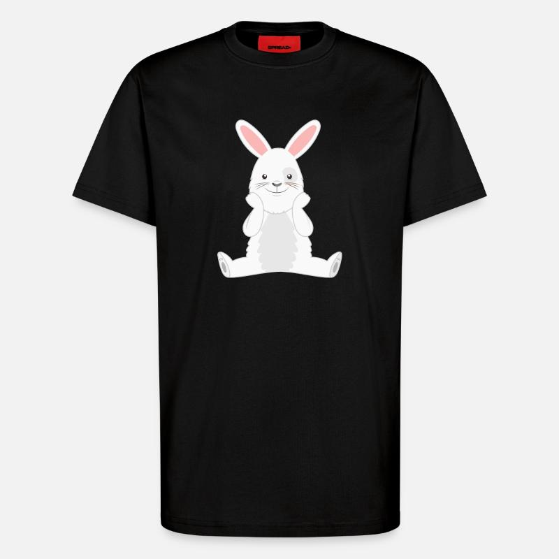 Lapin lapin - T-shirt bio décontracté fabriqué en UE - SOLID BLACK